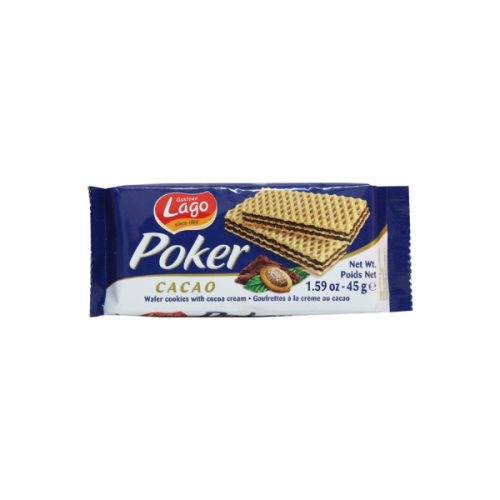 WAFEL POKER CACAO 45g