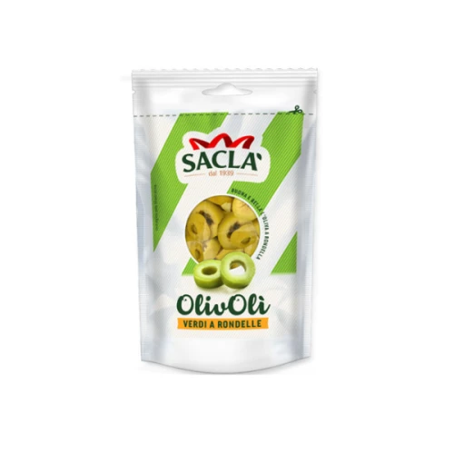 SACLA OLIWKI ZIELONE KROJONE 85g