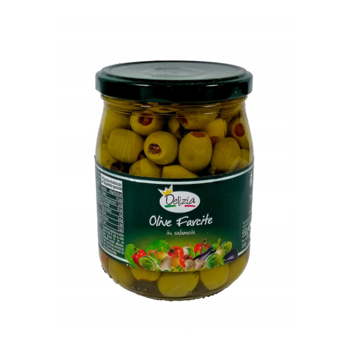 DELIZIA OLIWKI Z PAPRYKĄ 580ml