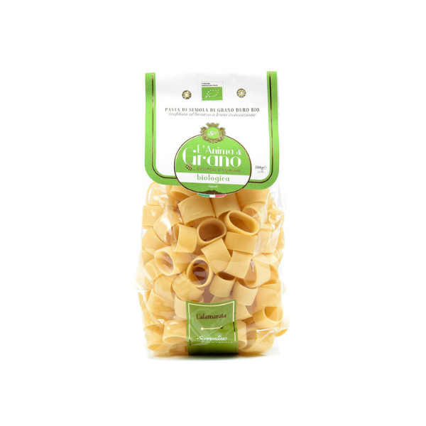 Makaron anima di grano calamarata 500g, włoski makaron, włoskie makarony, sklep z włoskimi makaronami