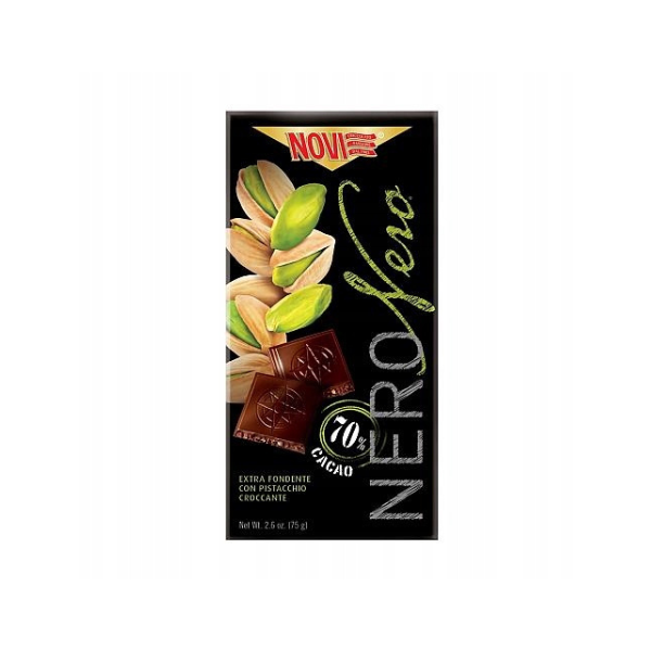 Novi czekolada nero pistacchio 75g, włoskie cukierki, włoskie słodycze