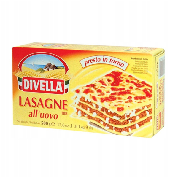 DIVELLA MAKARON LASAGNE ALL UOVO 500g